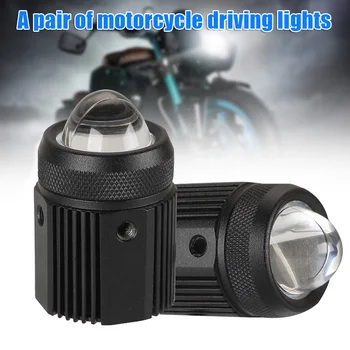 1 Pāris LED Braukšanas Gaismas Motociklu Amber Light High Low Beam Funkciju Miglas Lukturi ATV UTV 12/24V