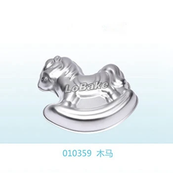 11 collas cockhorse koka šūpošanas zirgu Formas Cute Karikatūra Rakstzīmes, alumīnija, metāla, kūka alvas panna DIY Kūku Cepšanas Rīku