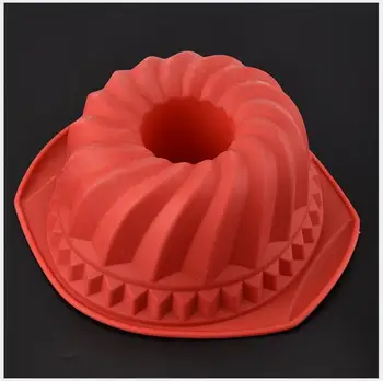 1GB 9 collu 3D maizes kūka plāksnes DIY silikona spirāli pot kūka pelējuma liela cepšanas panna kūka cepšanas rīki