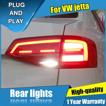 Auto Stils LED lukturu par jetta Aizmugurējie Lukturi-2018 Aizmugurējās Gaismas, dienas gaitas lukturi+Pagrieziena Signāla+Bremzi+Reverse LED gaismas