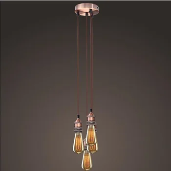 Vintage apgaismojums lustra Edison Retro Kulons Lampas Turētājs Ar Vadu AC 110-220V Lustra E27