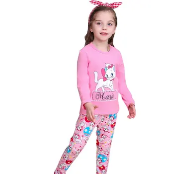 TUONXYE Bērnu Unicorn Pidžamas Meitenēm Karikatūra Kaķis Pidžamas Bērniem Pijama Infantil Bērnu Mājās Valkāt Meitene Sleepwear Apģērbi
