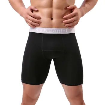 Vīriešu veļa, Kokvilnas sviedrus uzsūcošs, ātri žāvēšanas nodilumizturīga garās vīriešu apakšbikses vīriešu bokseris underwears comfortble 6602