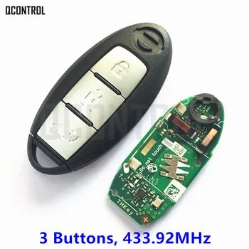 QCONTROL Smart Remote Taustiņu 3 Pogas Tērps NISSAN Qashqai, X-Trail Automašīnu Kontrolieris Continontal 433.92 MHz PULSAR ar Čipu