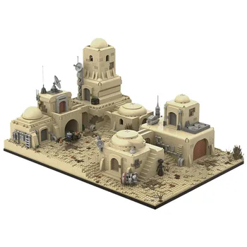 DIY Star Wars Sērijas Celtniecības Bloki Pilsētas Street View Arhitektūras Modelis Tatooine Eisley Tuksnesī Cantina Mos Ķieģeļi Bērniem, Rotaļlietas, Dāvanu