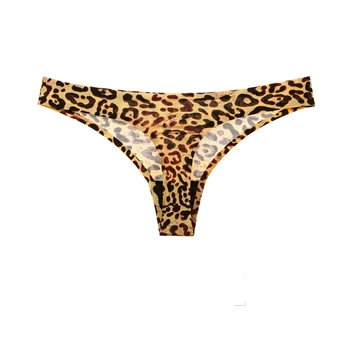 Sieviešu Sexy Leopard Siksnas mazstāvu Plus Lieluma Satīna Biksītes Beach Gstring Drukāšanas Apakšveļa Apģērbi Yong Dāmas