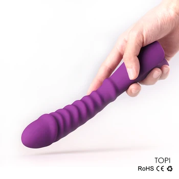 Drošības Silikona Thrusting Dildo G-spot Vibratori 7 Frekvenču Seksa rotaļlietu Par Sievieti, Masāžas Vibrācijas Burvju Nūjiņu Klitora Stimulators