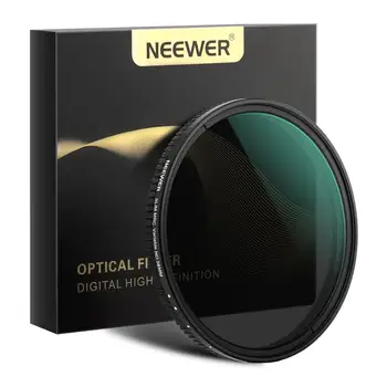 Neewer 52/58mm Mainīgo Fader ND Filtrs, Neitrālā Blīvuma Mainīgo Filtra ND2, lai ND32 (1-5 Pārtraukt), lai Kameras Objektīva + Nav Melns Krusts