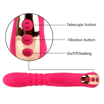 OLO Apkures Vibrators Automātiskā Teleskopiskie Zizli Dildo Vibratoru Klitora Stimulators Maksts Massager Seksa Rotaļlietas, Lai Sieviete