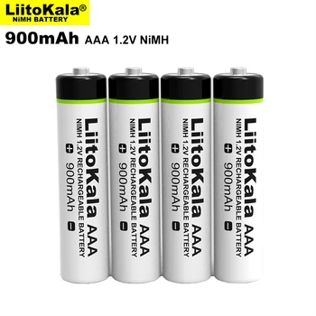 4GAB Sākotnējā LiitoKala 1.2 V AAA 900mAh NiMH Uzlādējamo Akumulatoru bateriju, Rotaļlietas,Tālvadības pults