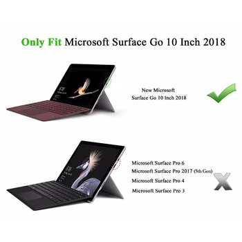 Triecienizturīgs Vāks Microsoft Surface Iet 10 Collu lieljaudas Silikona Grūti, Ja Statīvs Rokas, Rokas Siksna Ar Pildspalvu Turētājs Dāvanas