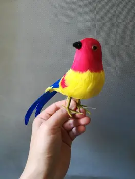 Reālajā dzīvē rotaļlietas krāsains spalvas žagata putnu modeli par 22 cm putnu mājas dārzā apdare prop apdare rotaļlietu dāvanu h1059
