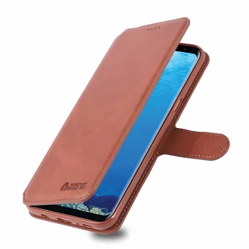 AZNS Vintage Genuine Leather Flip Case For Samsung Galaxy S20 S10 S8 S9 Plus Piezīme 20 10 9 8 Luksusa Kartes Slots, Maks Tālruņa Vāciņu