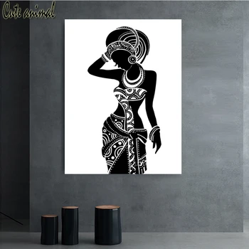 Pilnu kvadrātveida urbt Diy 5d Dimanta Gleznu Abstraktu āfrikas sieviete Dimanta Izšūšanas darbi ar Dimanta Mozaīkas Roku darbs cross stitch komplekts