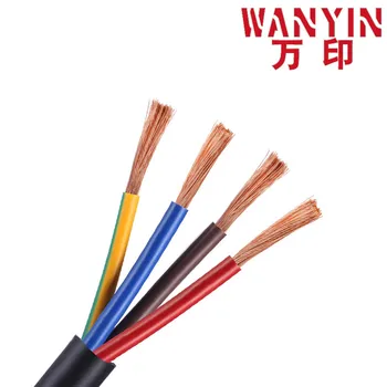 PVC multi-core kabelis melns 24AWG 0,2 MM RVV 2/3/4/5/6/7/8/10/12/14/16/20 kontroles signālu līnija, vara stieples