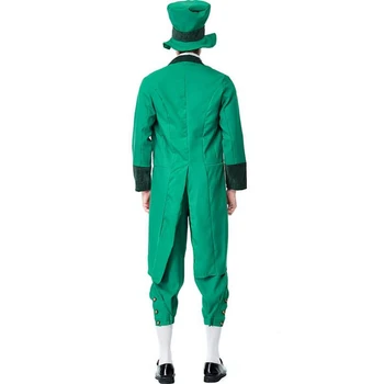 Pieauguši Vīrieši, Lucky Charms Rūķīti Īrijas Puse Kleita St Patrick ' s Day Masku Kostīmu Apģērbs Darbības Cosplay Apģērbi