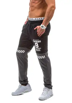 2018 jaunu vīriešu ikdienas bikses modes vīriešu kabatas rāvējslēdzēju dizaina sporta bikses