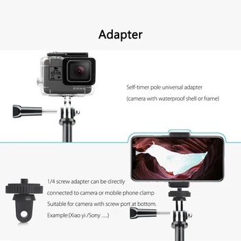 Vamson par GoPro Hero 8 7 6 5 4 3 Alumīnija Izvelkams Stienis Selfie Stick Monopod Statīva Turētājs, SJCM par Xiao Mi s Yi VP403