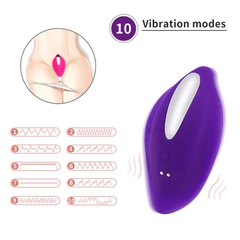 Vibrējošais Biksītes 10 Funkcijas Bezvadu Tālvadības Siksnu Apakšveļu Vibrators Klitora Stimulators Seksa Rotaļlieta, Paredzēta Sievietēm