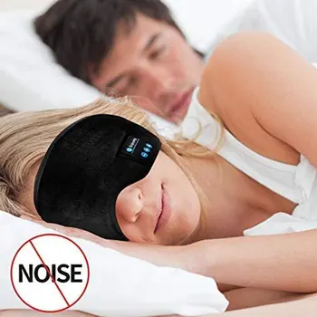 Bluetooth 5.0 Bezvadu Stereo Austiņas 3D Miega Maskas, ap Galvu stiprināmas Miega Mīkstas Austiņas Miega Acu Maska Mūzikas Austiņas Austiņas