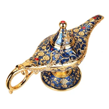 Aladdin Burvju Apdare Miniatūras Figūriņas, Kas Vēlas Lampas Eiropas Vintage Metāla Rotājumi Amatniecības Darbvirsmas Dekori Aksesuāri