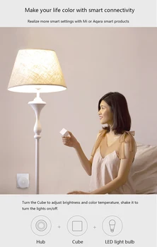 Sākotnējā Xiaomi Aqara 9W E27 2700K-6500K 806lum Balta Krāsa Smart LED Spuldzes Gaismas Darbu Ar Mājas Komplektu Un MIjia app