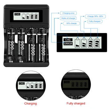 PALO 1,5 V AAA Litija-jonu Akumulatori AAA 1,5 V Litija-jonu akumulators un 1,5 V AA/AAA Litija Akumulatoru Lādētājs
