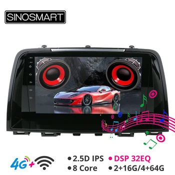 SINOSMART Atbalsta Bose Audio Rūpnīcas OEM Kamera Auto Navigācijas GPS Player Mazda 6 gj android Atenza 2012. - 2016. gadam IPS QLED