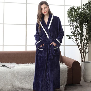 Sieviešu Peldmēteļi Silts Ziemas Dāma Frotē Sleepwear Soft Plus Lieluma Cietā garām Piedurknēm, Drēbes Sievietēm, Mīksts peldmētelis Kimono