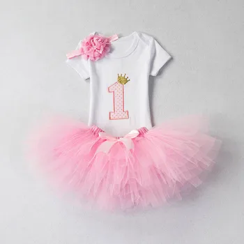 Zīdaiņu Pirmās Dzimšanas Dienas Tērpiem Baby Girl Apģērbu Komplekti Jaundzimušais Zīdainis Meitene Kristību Personu Valkāt Maza Meitene Vienu Gadu Apģērbi