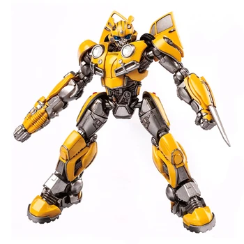 Noliktavā Transformācijas Trompetists Bee Yellow Apkopot Komplekts Mini Poacket Karavīrs Rīcības Attēls Robots Rotaļlietas