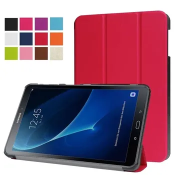 Samsung Galaxy Tab 10.1 2016 Smart Cover Slim Magnētisko Statīvu Āda Flip-Case ar Miega T580 T585