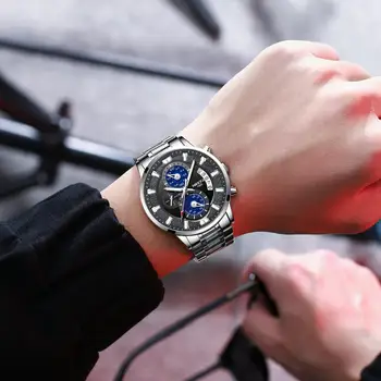 NIBOSI Modes Mens Watch Top Zīmola Luksusa Sporta Kvarca Pulkstenis, Vīriešu rokas Pulksteņi Biznesa Ūdensizturīgs Ādas Pulksteņi Relogio Masculino