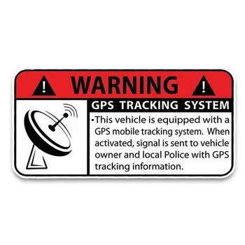 Volkrays Brīdinājuma Modes Uzlīmes GPS Izsekošanas Sistēmas, PVC Decal Segtu Nulles Ūdensizturīgs Piederumi Auto Motocikli,12cm*6cm