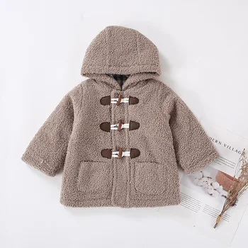 Bērnu jaka drēbes kapuci gadījuma apģērbi bērnu apģērbs bērnu wadded kokvilnas silts rudens un ziemas bērnu apģērbu mētelis