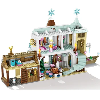 Celtniecības bloki Savietojami lepining Draugiem un Disneye filmu Frozeninglys sy1431 Princese Pils Ķieģeļu bērniem rotaļlietas bērniem