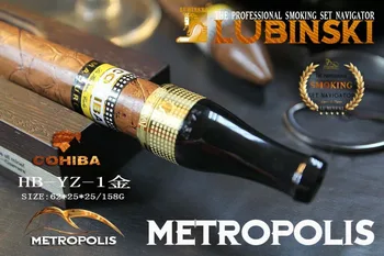 Sākotnējā COHIBA Portatīvo metāla sveķu Mini cigāru un cigarešu turētāji, izmērs 65*25*25cm 3colors Cigāru mutē caurules ostas kuba-spānija