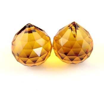 15mm-40mm Amber Crystal Apgaismojums Kulons Bumbiņas Lustra Daļas Prizmas Kāzu Dekorēšana