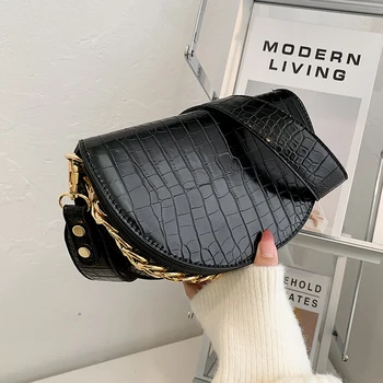 Krokodils modelis Seglu soma 2020. gadam, Modes New Augstas kvalitātes PU Ādas Sieviešu Dizainers Rokassomu Vintage Plecu Messenger Bag