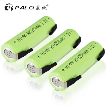 PALO 1.2 V 2200mAh aa baterija Ni MH elektriskā zobu suka DiY rīku pack baterijas utt.
