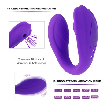 Maksts Nepieredzējis Vibrators 10 Ātrumu Vibrācijas Orālā Seksa Iesūkšanas Burvju Nūjiņu Klitora Anālais Stimulators Seksa Rotaļlietas Pāris Masturbācija