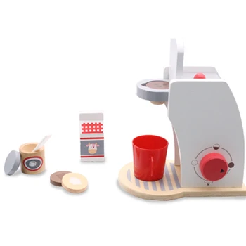 Koka Virtuves Izlikties, Spēlēt Rotaļlietas Koka Imitācijas Kafijas Automāts Tosteris Mašīna Pārtikas Mikseri Bērnu Agrīnās Mācīšanās Izglītības Rotaļlietas