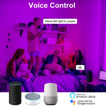 LED Smart Gaismas Spuldze 9W/10W E27 WiFi Tuya Multicolor Spuldzes Darbu ar Alexa Echo Google Home RGB Mainot Lampas APP Vioce Kontrole