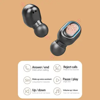 Jaunu Krāsu 309 Mini Bluetooth 5.0 Austiņas Bezvadu 9D Stereo Touch Kontroli, In-Ear Stereo Austiņas Ar 2200mAh Uzlādes Kaste