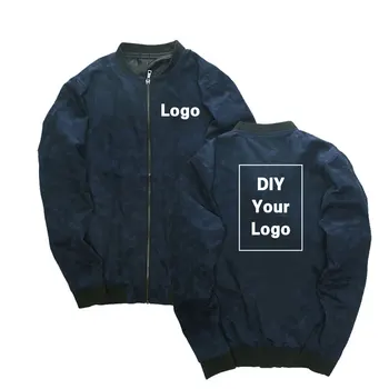 Pielāgotu logo drukāt žaketes hip hop DIY vīriešu jakas un mēteļi piliens kuģniecības vējjaka streetwear Stand Apkakli, vīriešu apģērbs