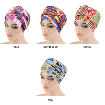 Helisopus Jauno Āfrikas Stils Iespiesti Lakatu Sieviešu Modes Ļoti Gara Turban Hijab Headwrap Indijas Chemo Cepures, Matu Aksesuāri