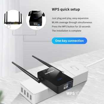 Bezvadu Wifi Repeater Wifi Extender maršrutētāju long diapazons signāla pastiprinātājs Pastiprinātājs 2.4/5.8 Ghz 300/2100Mbps WiFi Ultraboost Mājas