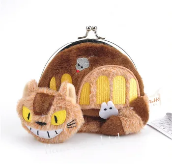 Studio Ghibli Mans Kaimiņš Totoro Kaķis Autobusu Plīša Monēta Maku Soma