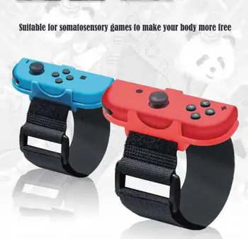 1 Pāris Regulējams Spēle Aproce Elastīga Siksna Nintendo Slēdzis Prieks-Con Kontroliera Rokas Deju Grupa Armband Slēdzi Deju