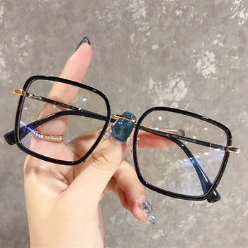 Modes Briļļu Rāmji Classic Square Sieviešu Metāla Optiskās Brilles Datoru Anti Zilā Gaisma Brilles Vīriešu Rāmji, Brilles Retro